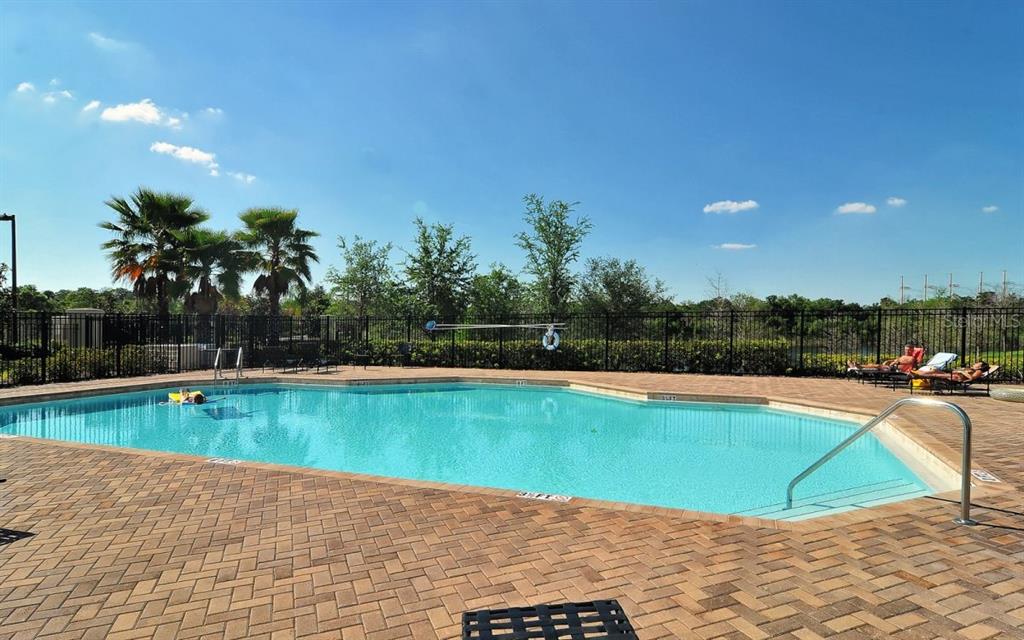 7339 Black Walnut Way Lakewood Ranch, FL 34202 - Photo 26 of 27 a view of a swimming pool and a yard
