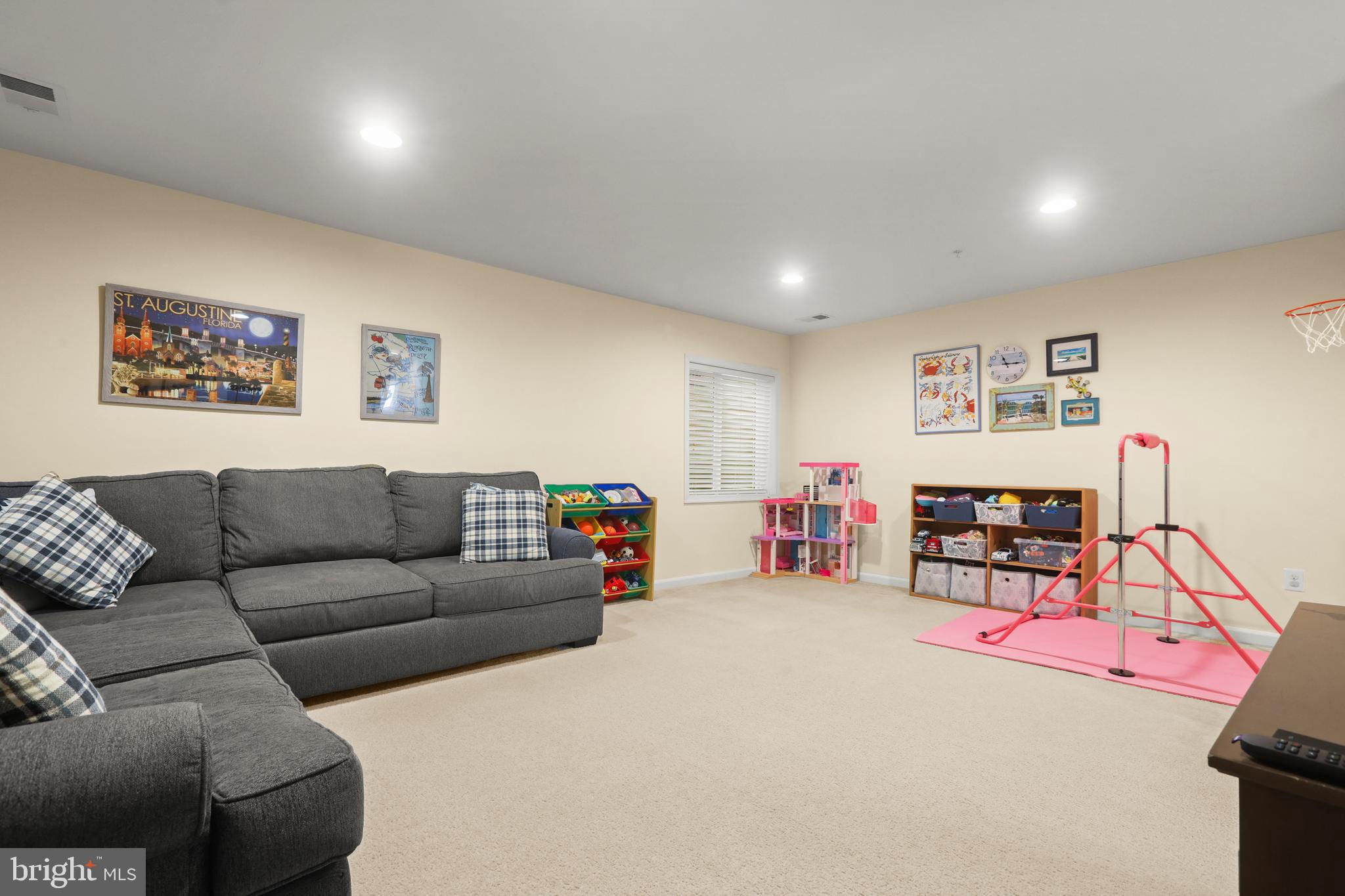 605 Buggy Ride Road Bel Air, MD 21015 - Photo 9 of 55 LL Rec Room with carpet and recessed lights