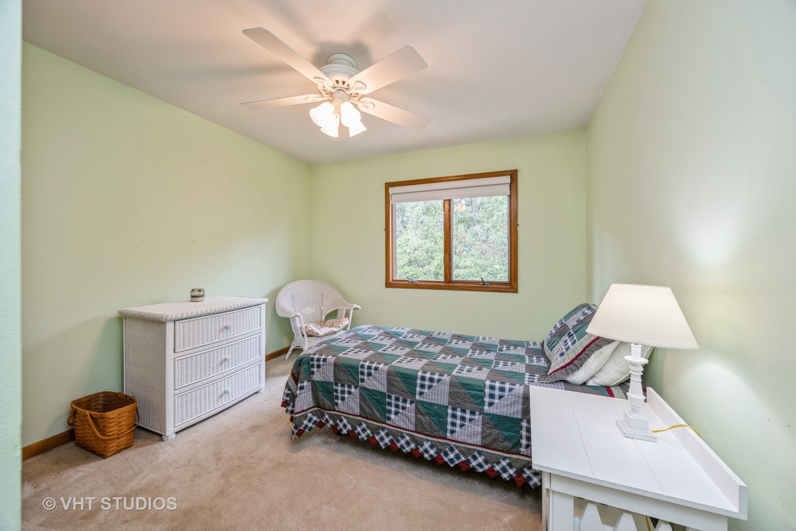 229 Shea Drive Flossmoor, IL 60422 - Photo 15 of 25 a bedroom with a bed and a chandelier