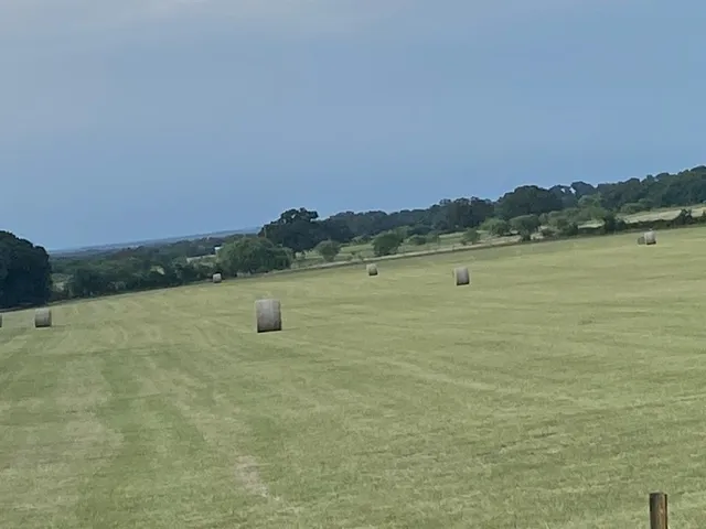 a view of a lake with houses in the back