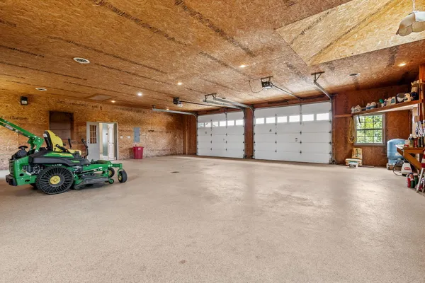 a view of a room with garage