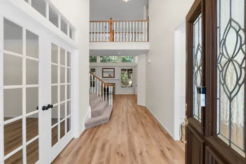 a view of a house with a porch