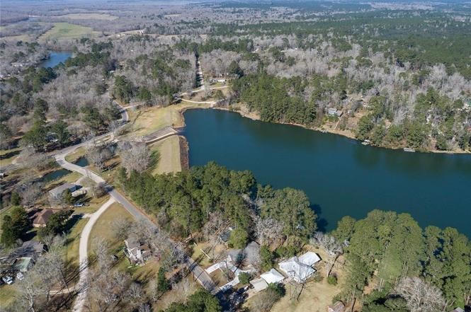 251 County Road Goodrich, TX 77335 - Photo 46 of 50 an aerial view of a house with a yard