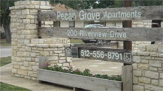 a view of building with sign board