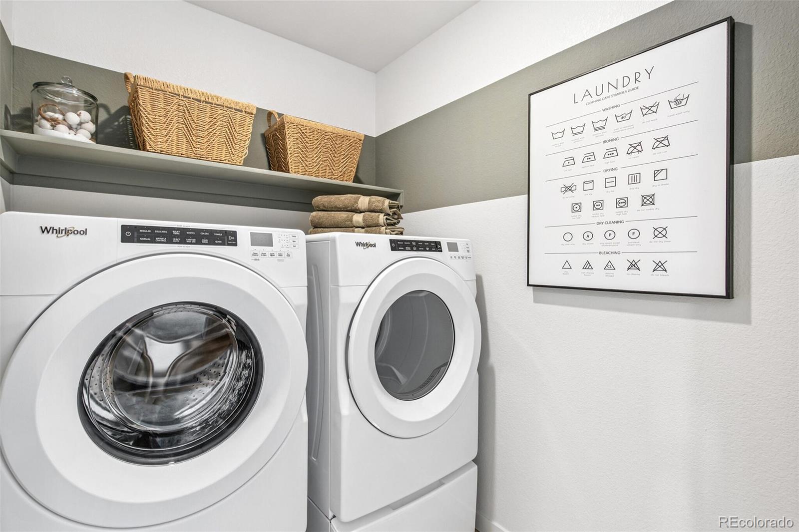 1374 South Chester Street, Unit A Denver, CO 80247 - Photo 32 of 35 a utility room with dryer and washer