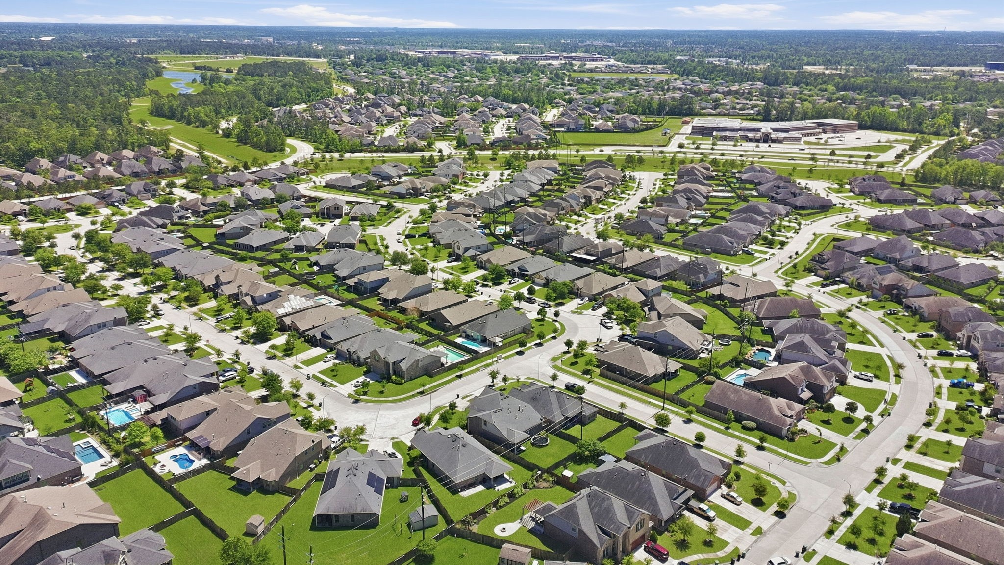 3811 Oakmist Bend Lane Spring, TX 77386 - Photo 23 of 23 an aerial view of residential houses with outdoor space