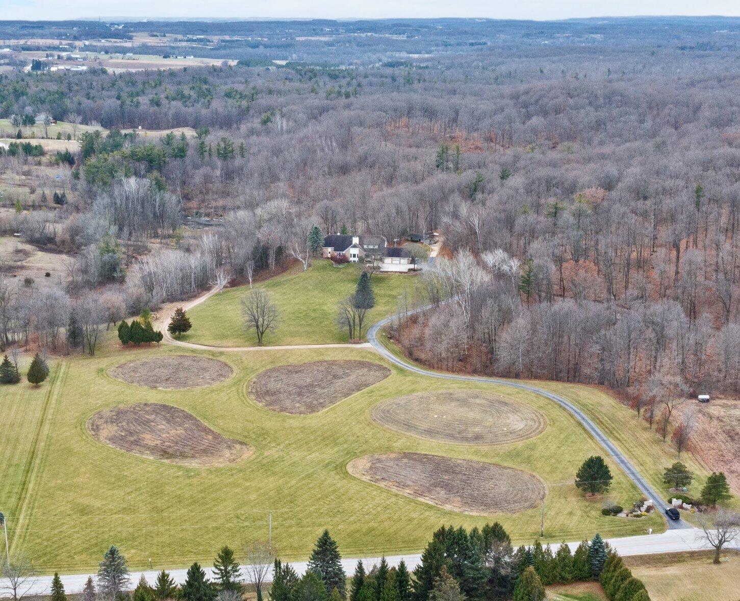 Aerial of 20+ acre property