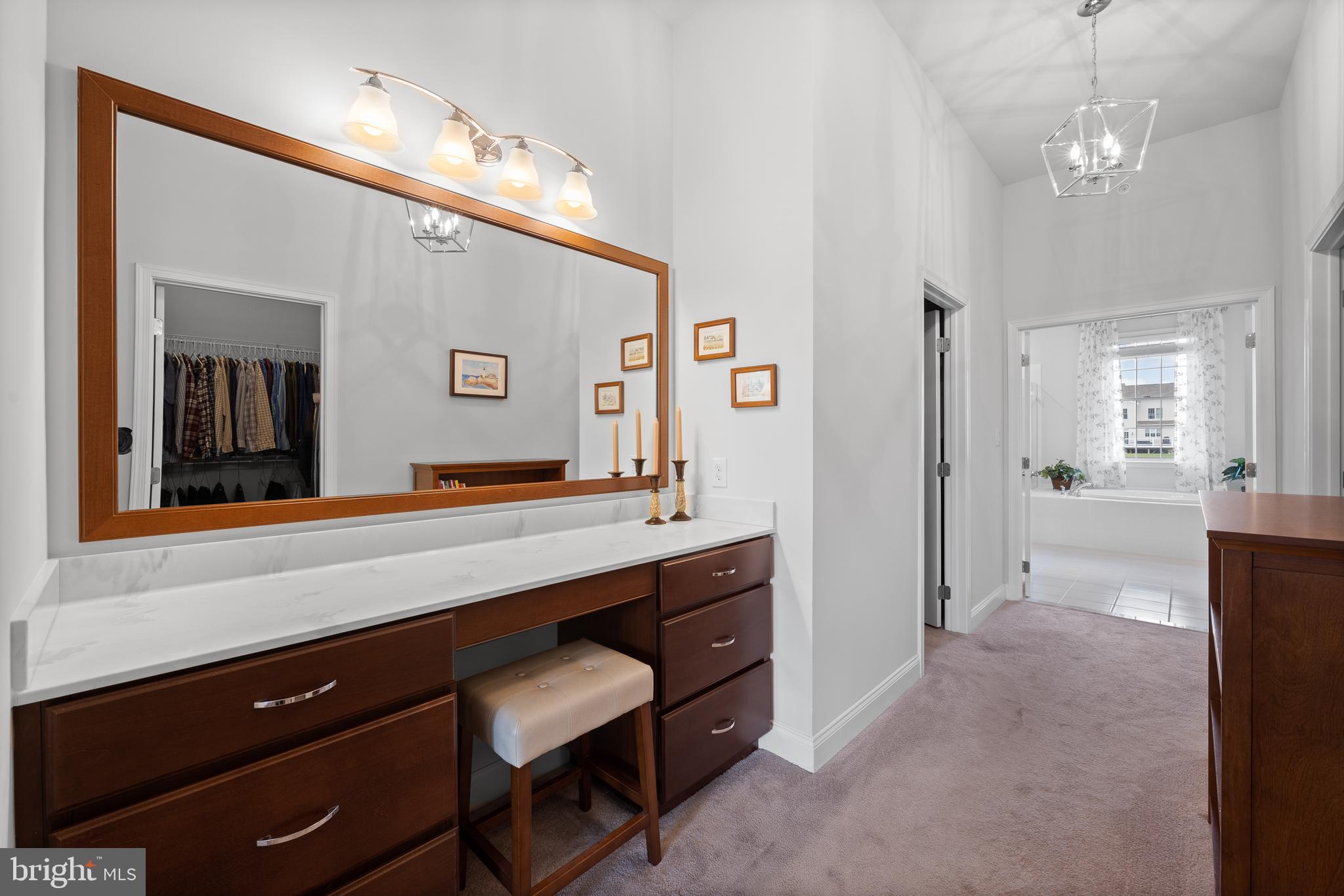 502 Liseter Road Newtown Square, PA 19073 - Photo 27 of 49 Makeup vanity and 3 walk in closets w/ shelves