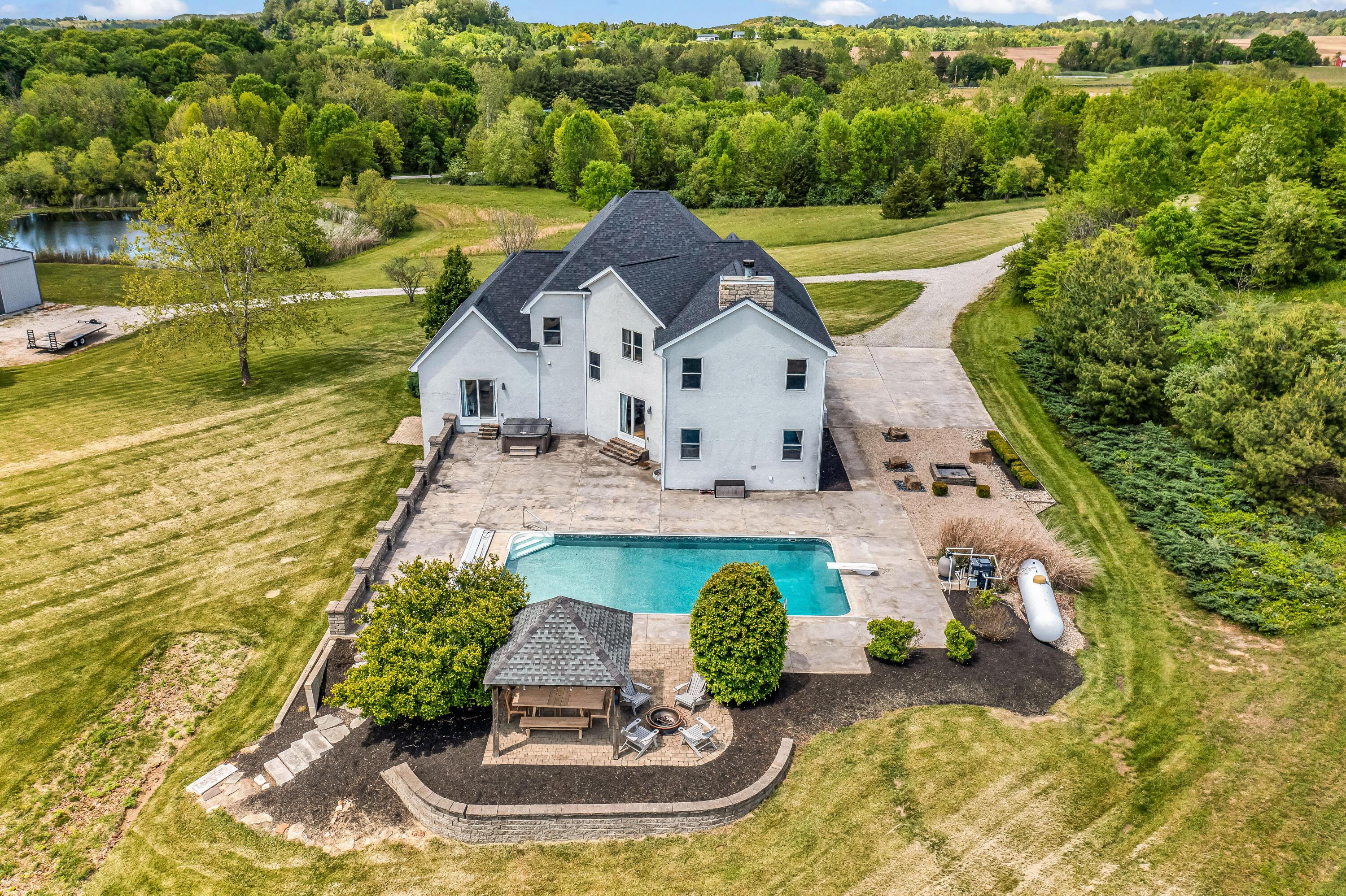 16689 Bailor Road Laurelville, OH 43135 - Photo 65 of 73 65. Rear Aerial View