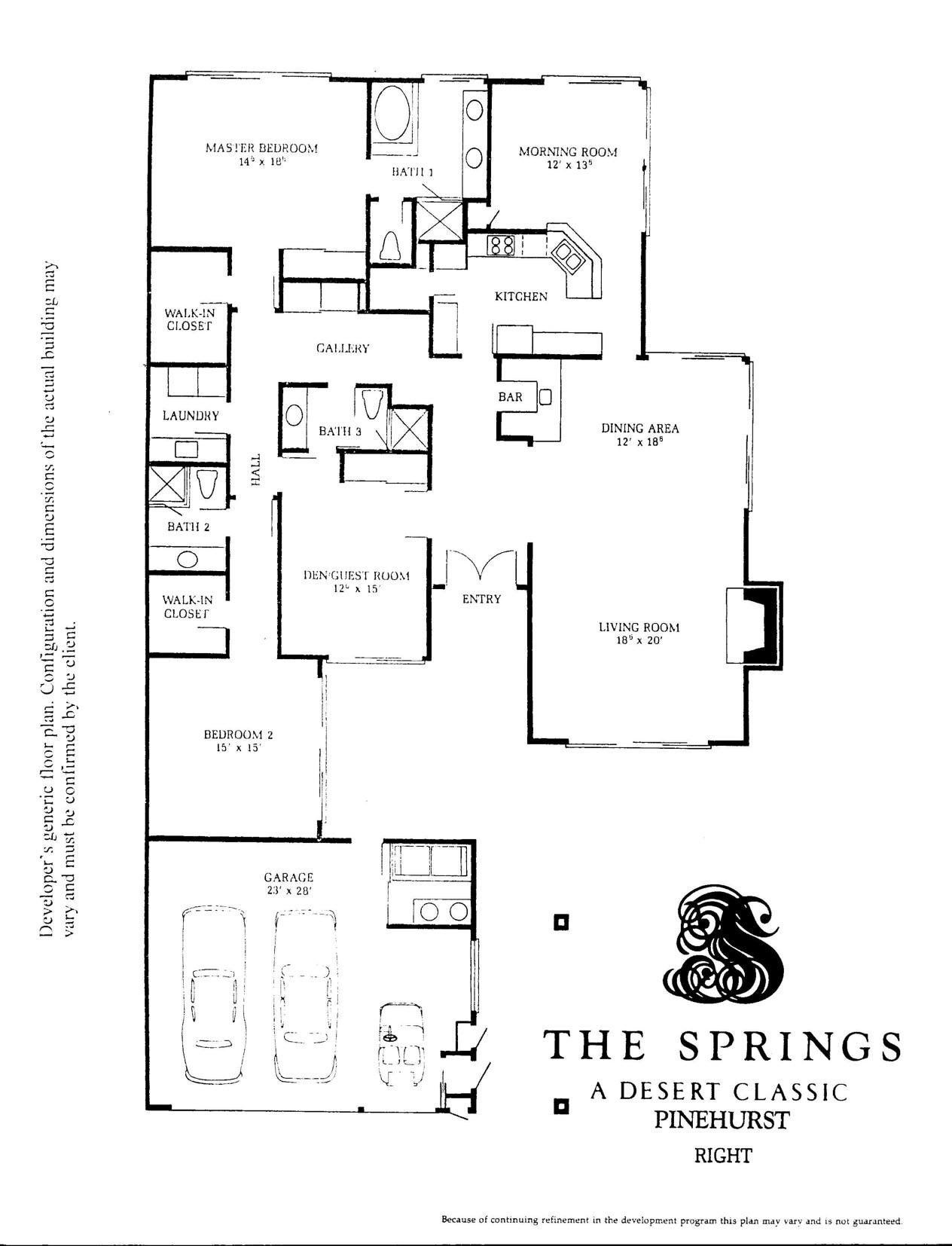 30 Duke Drive Rancho Mirage, CA 92270 - Photo 38 of 38 Floor Plan - Pinehurst