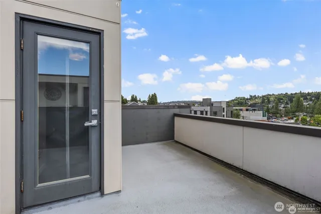 a view of hotel and patio