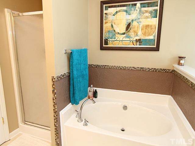 282 Saddle Ridge Drive Willow Spring, NC 27592 - Photo 15 of 23 a bathroom with a bathtub
