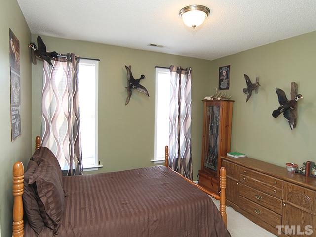 282 Saddle Ridge Drive Willow Spring, NC 27592 - Photo 17 of 23 a bedroom with a bed and a mirror