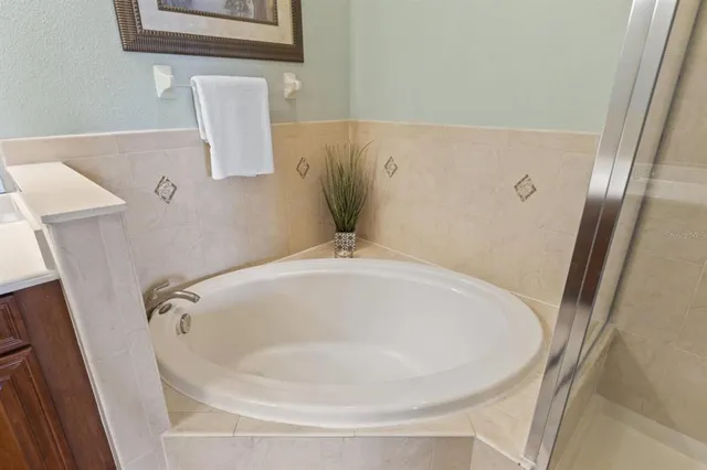 a bathroom with a shower and a toilet