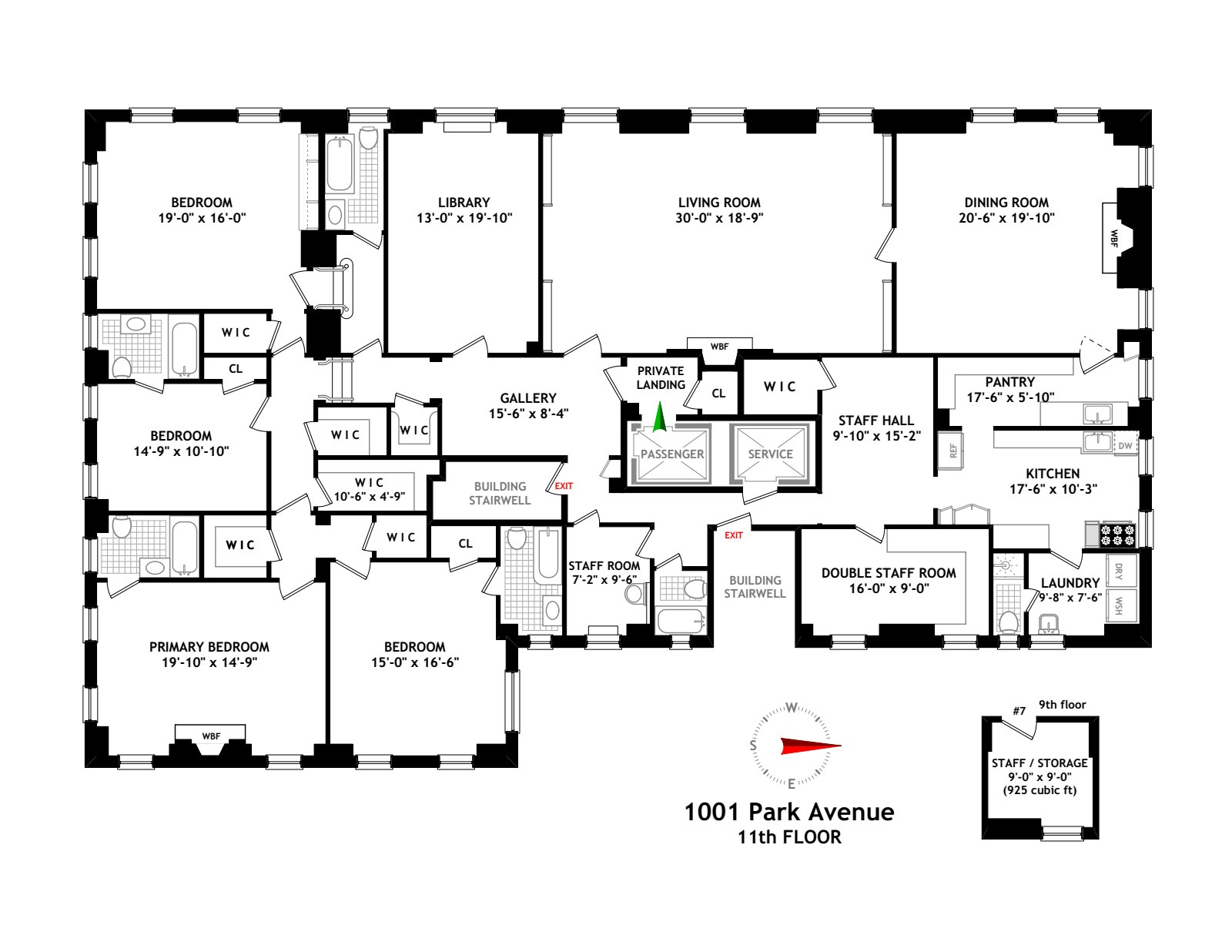 1001 Park Avenue, Unit 11 Manhattan, NY 10028 - Photo 17 of 17 a picture of a floor plan
