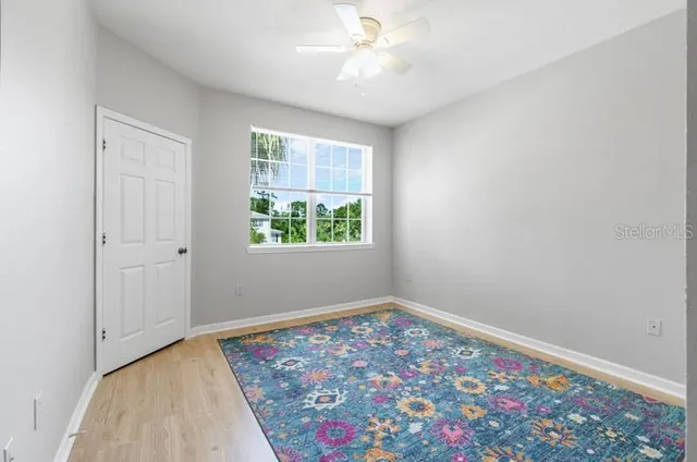 an empty room with a space