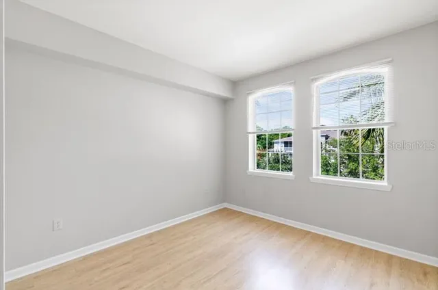 an empty room with a window