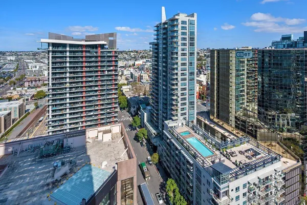 a front view of a building