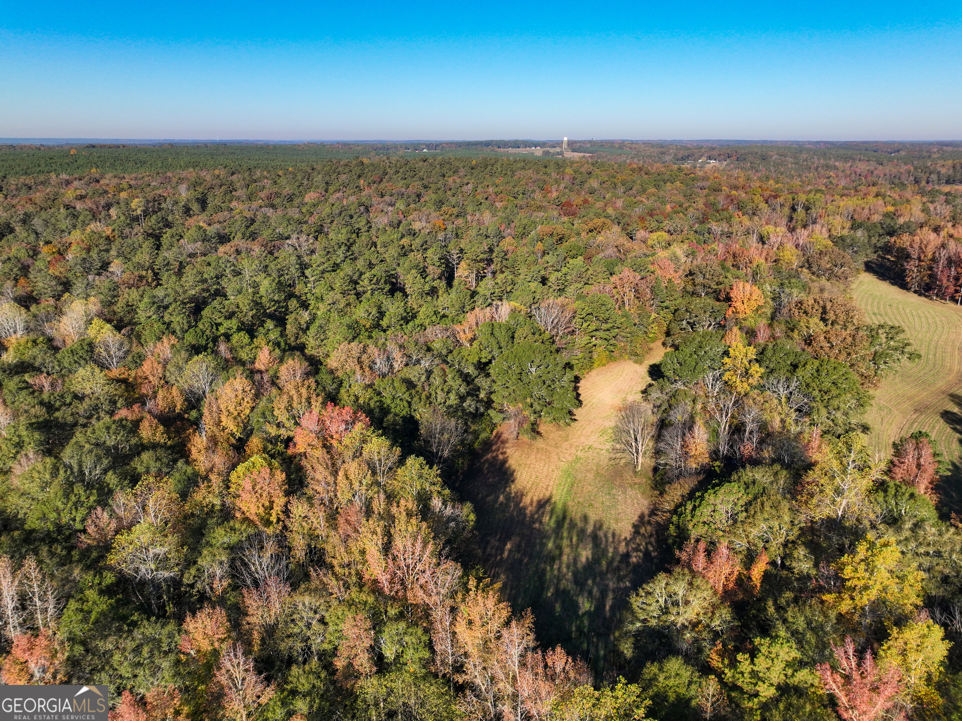 an aerial view of a city