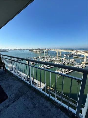 a view of city from balcony