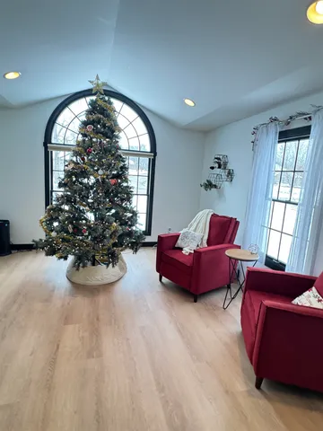 a view of backyard with green space