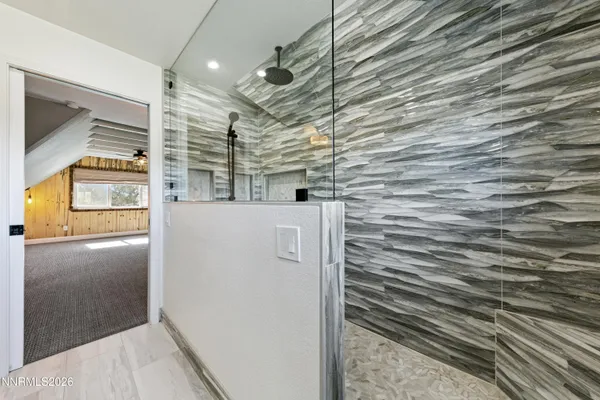 an aerial view of houses with outdoor space