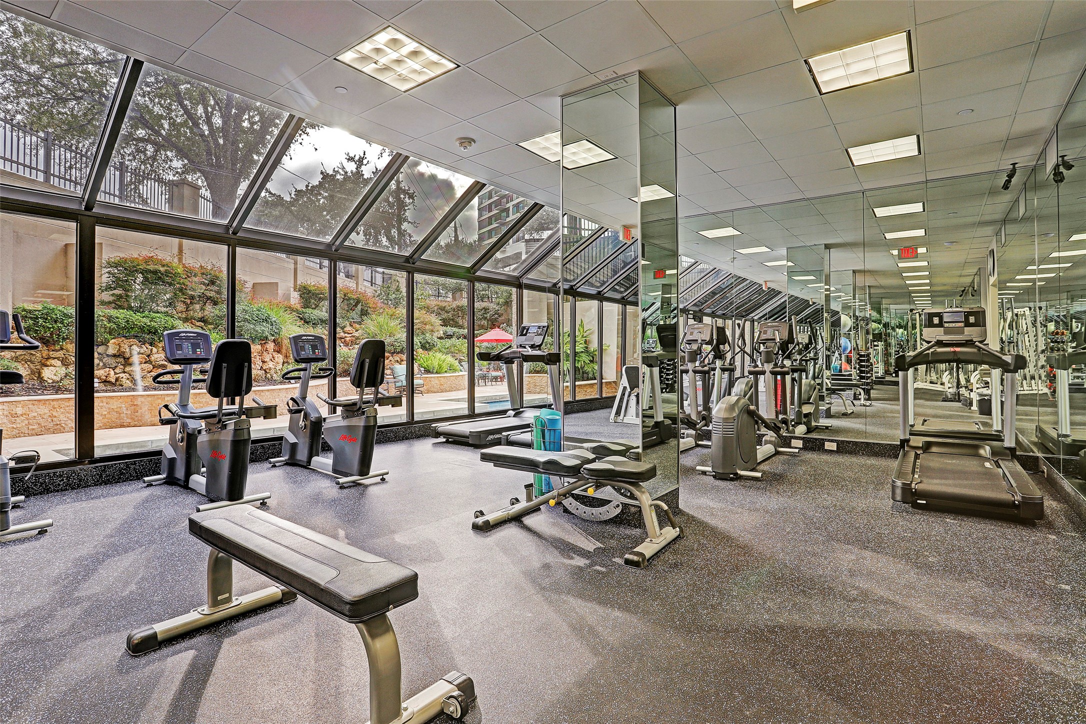 2001 Holcombe Boulevard, Unit 504 Houston, TX 77030 - Photo 27 of 38 The fitness center overlooks the swimming pool and offers a dry sauna and steam area.