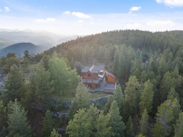 a view of a city with a mountain in the background