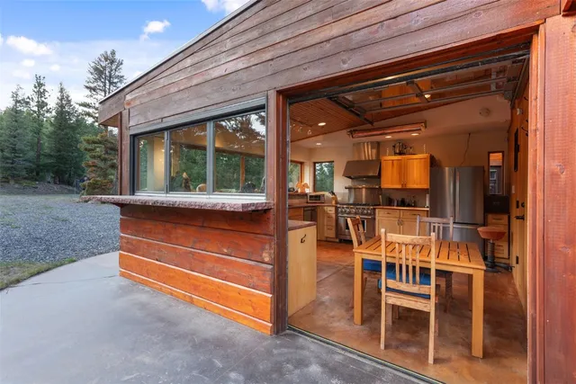 a view of outdoor seating