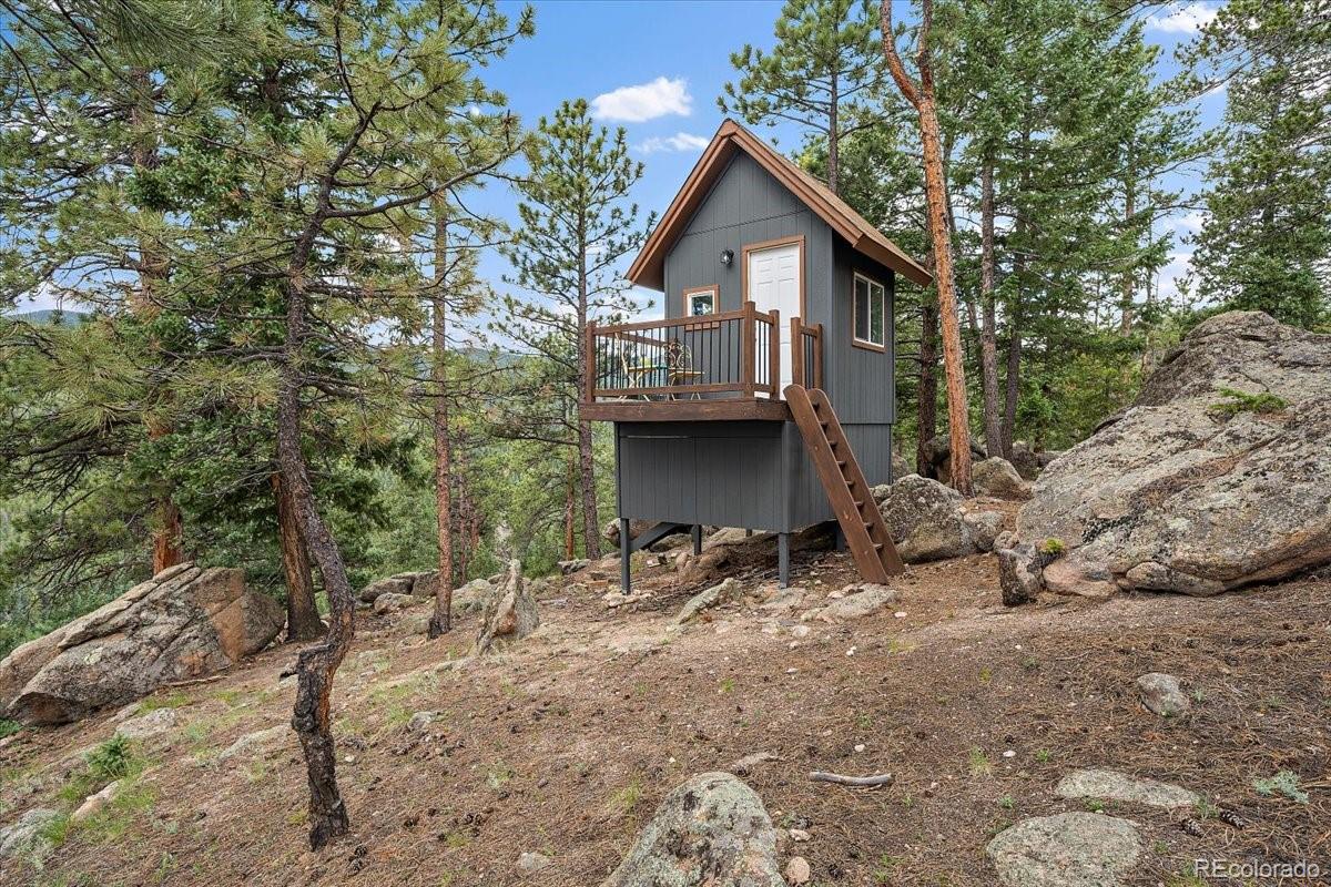 32482 Lodgepole Drive Evergreen, CO 80439 - Photo 36 of 40 a view of a house with a yard