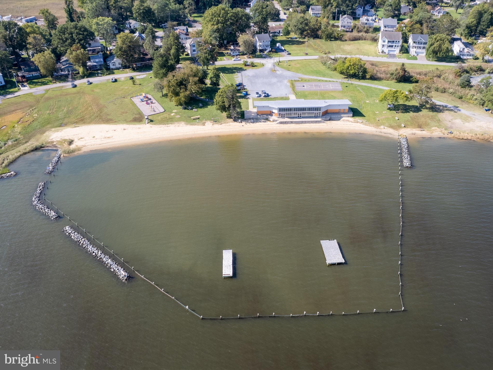 3618 Calvert Street Edgewater, MD 21037 - Photo 65 of 90 Drone view of swim area and beach