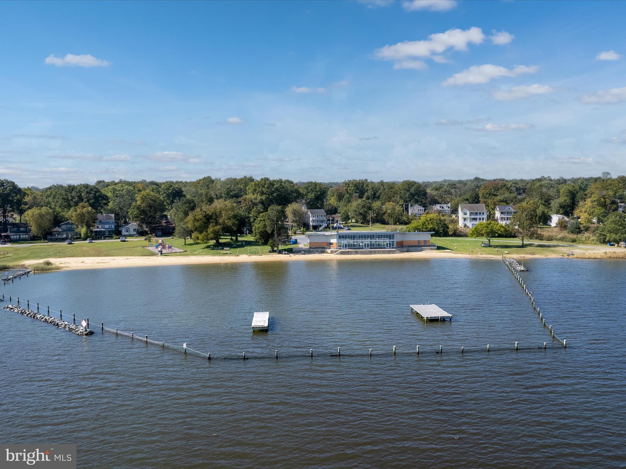 3618 Calvert Street Edgewater, MD 21037 - Photo 74 of 90 Drone view of clubhouse and beach