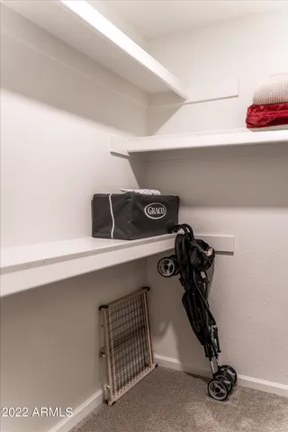 a view of a room with storage