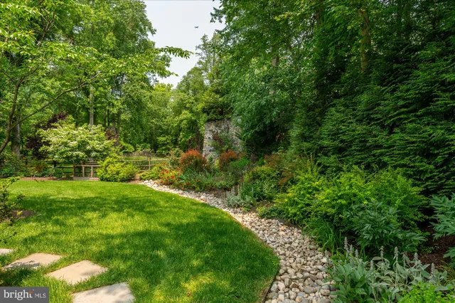 a view of a big room with a big yard and large trees