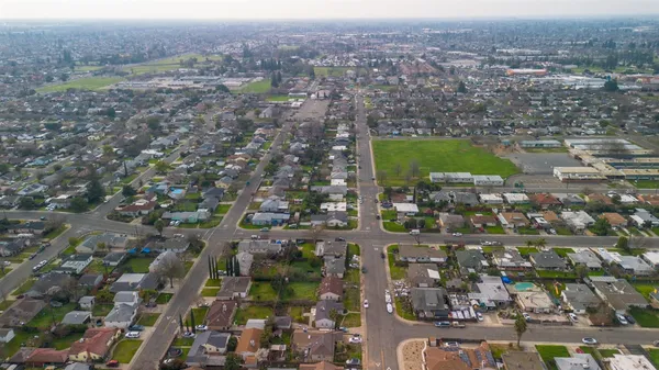 an aerial view of city