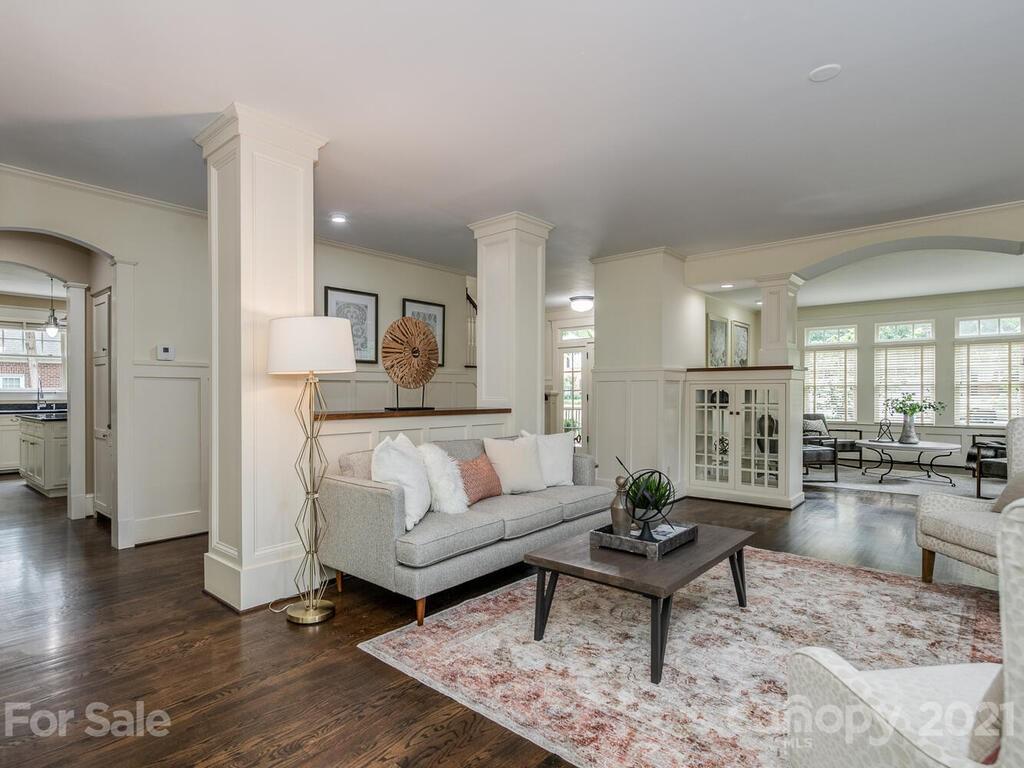 4608 Nora's Path Road Charlotte, NC 28226 - Photo 15 of 39 a living room with furniture and wooden floor