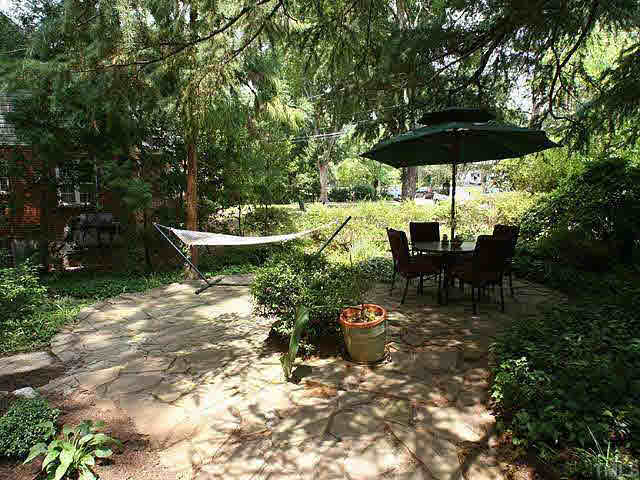103 Montgomery Street Raleigh, NC 27607 - Photo 9 of 10 a view of patio with table and chairs under an umbrella