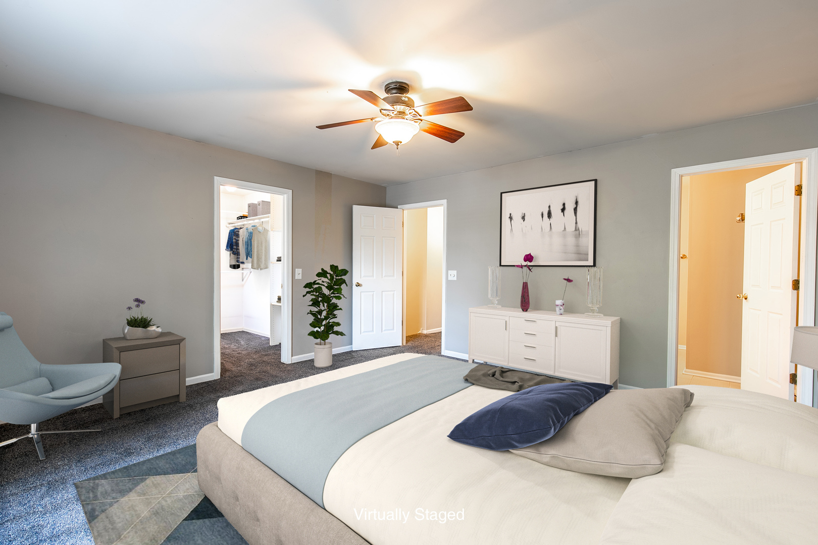 559 Cross Road Gurnee, IL 60031 - Photo 14 of 27 a bedroom with a large bed and a couch