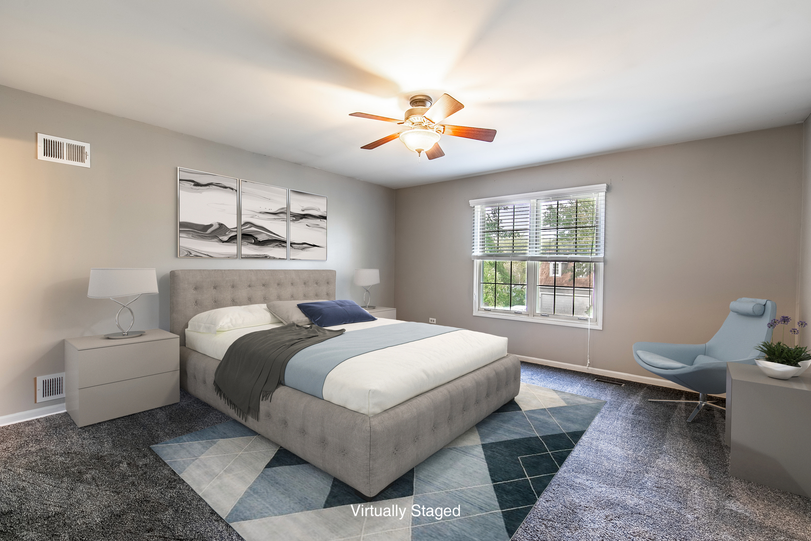 559 Cross Road Gurnee, IL 60031 - Photo 17 of 27 a spacious bedroom with a bed and window