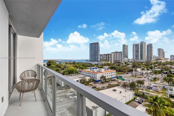 a city view from a balcony