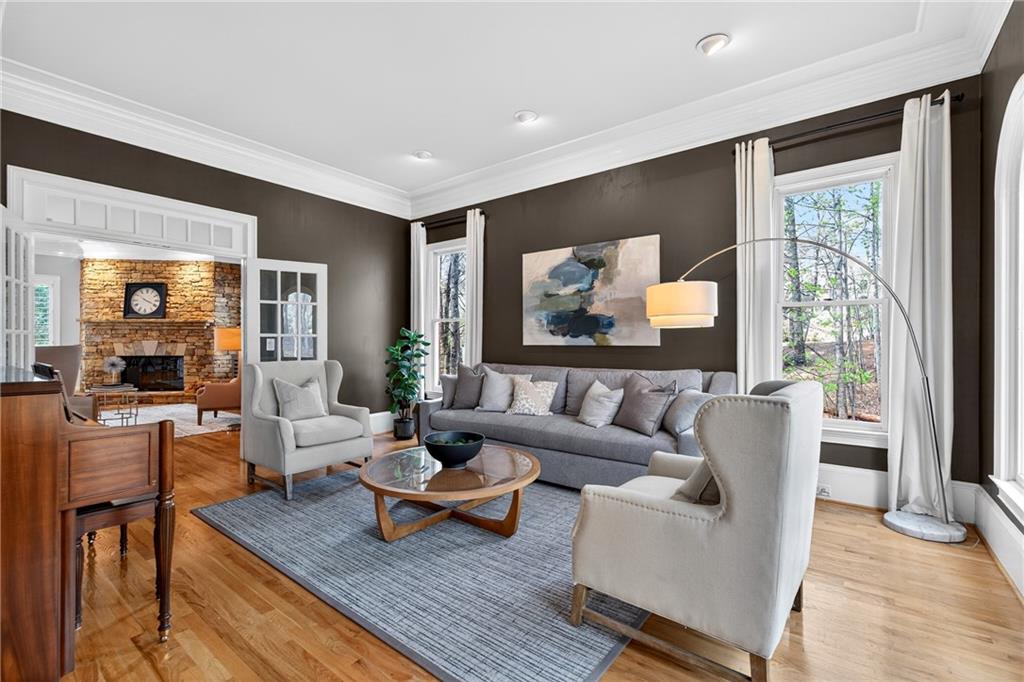 5040 Harrington Road Alpharetta, GA 30022 - Photo 11 of 54 a living room with furniture and a large window