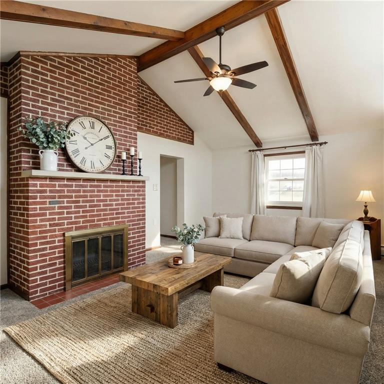 905 Watt Road Apollo, PA 15613 - Photo 4 of 30 a living room with furniture and a fireplace
