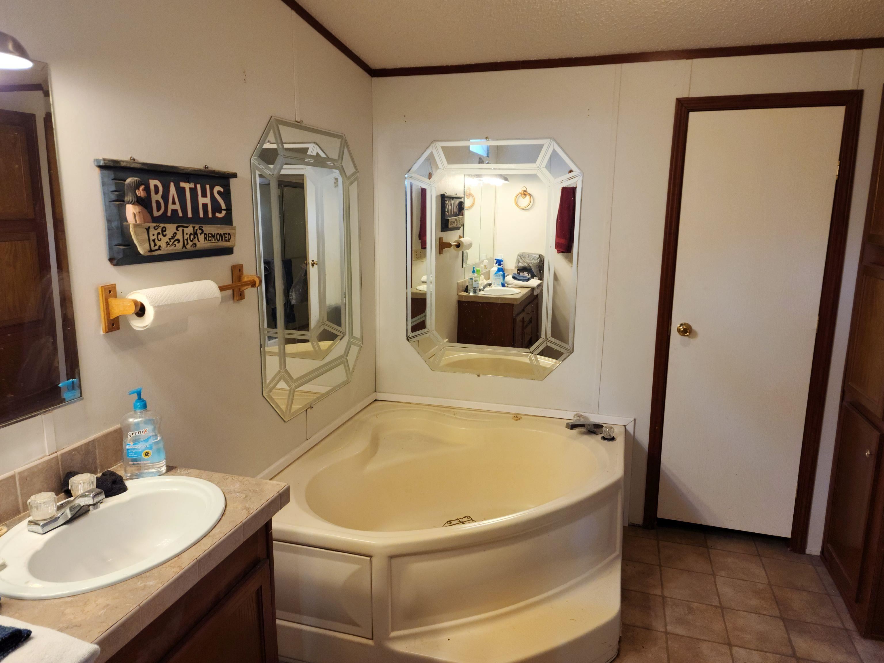 8431 Walden Road Jacksonville, FL 32244 - Photo 20 of 29 a bathroom with a sink and mirror with bathtub