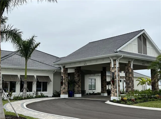 a view of a building with glass windows