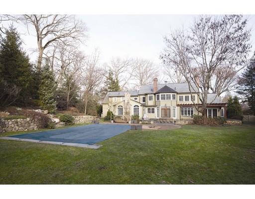 131 Laurel Road Brookline, MA 02467 - Photo 20 of 22 a view of big yard in front of house with trees