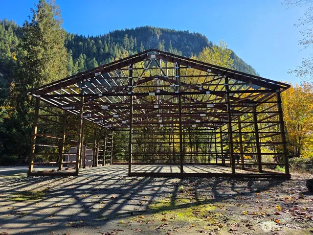 a house view with a garden space