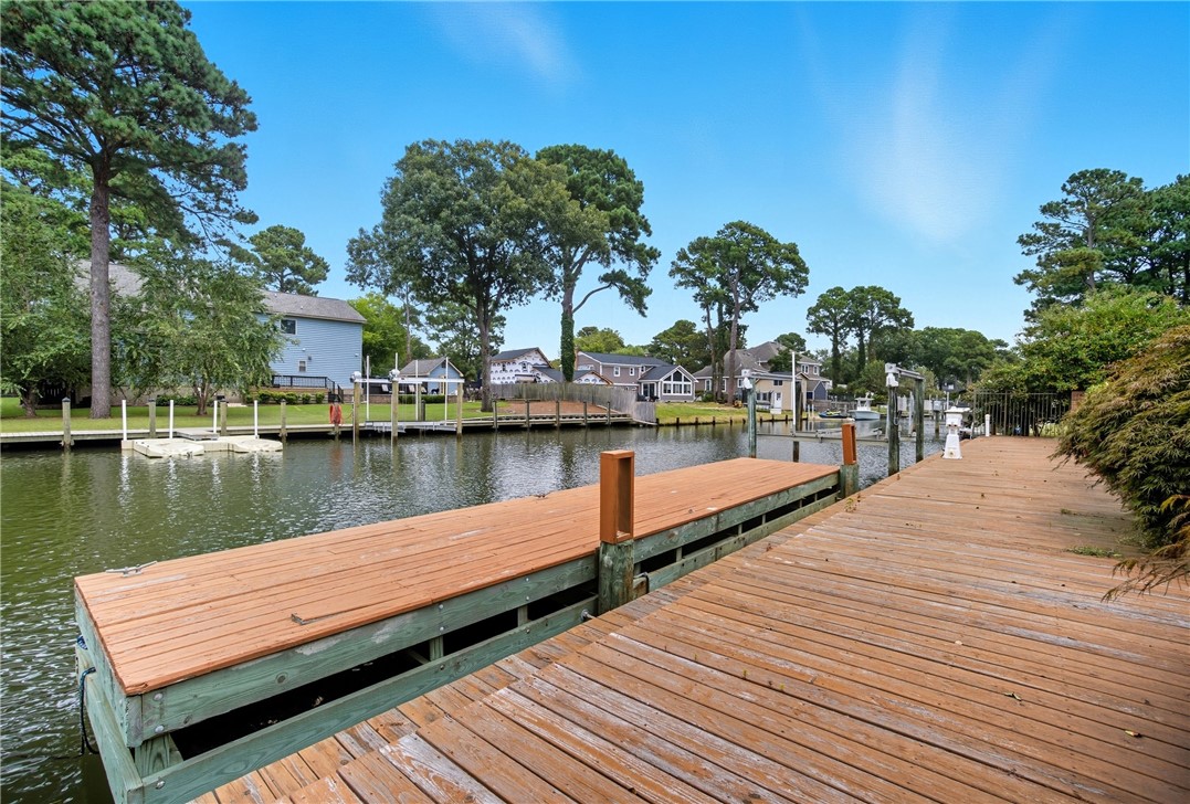 2328 Spindrift Road Virginia Beach, VA 23451 - Photo 45 of 50 Dock area featuring a water view and a residential view