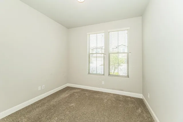 an empty room with a window