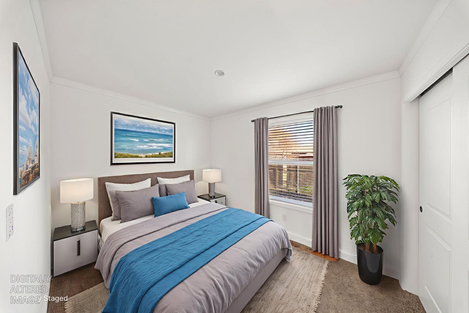 2030 East Grayson Road, Unit 41 Ceres, CA 95307 - Photo 16 of 21 Please note that the image shown is a virtually staged representation of the room and is intended to provide a visual concept of the space. The actual room may differ in appearance, and the furniture and decor depicted are not included in the sale. For an accurate understanding of the property's current condition and layout, we encourage you to view the home in person. Thank you