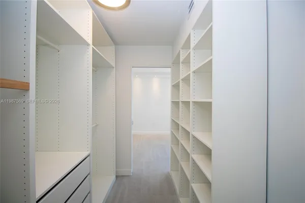 a view of walk in closet